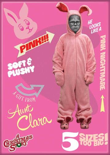 Christmas Story Pink Nightmare Magnet
