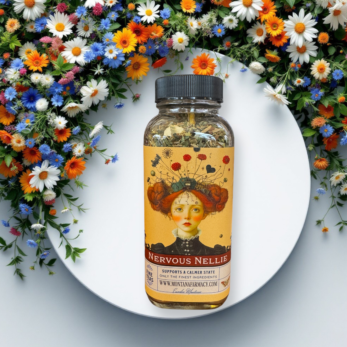 Lil Miss Nervous Nellie Calm Yer Nerves Worry Wort Tea
