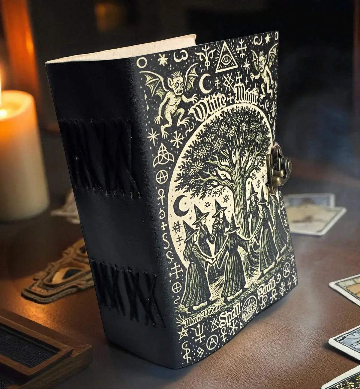White Magic Leather Handmade Journal