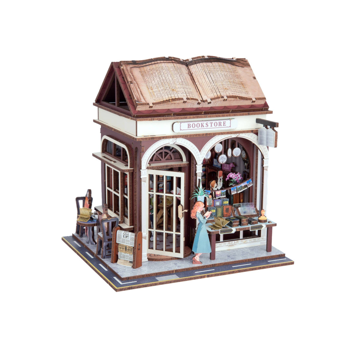 DIY Miniature House Kit: Bookstore