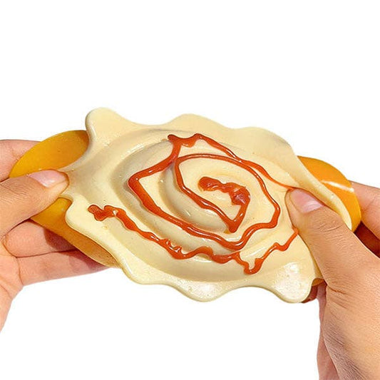 Taba Squishies® Peelables Deluxe Premium Silicone Fidget Toy (1pc) Cinnamon Bun