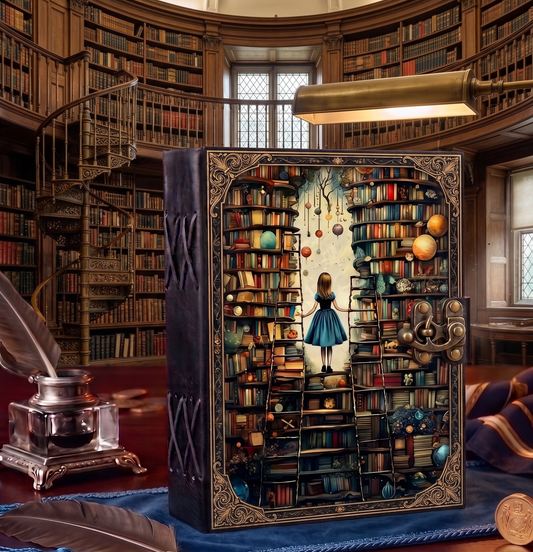 Alice Dream Library Leather Handmade Journal