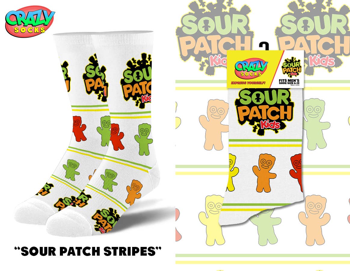 Sour Patch Stripes - Mens Crew Folded