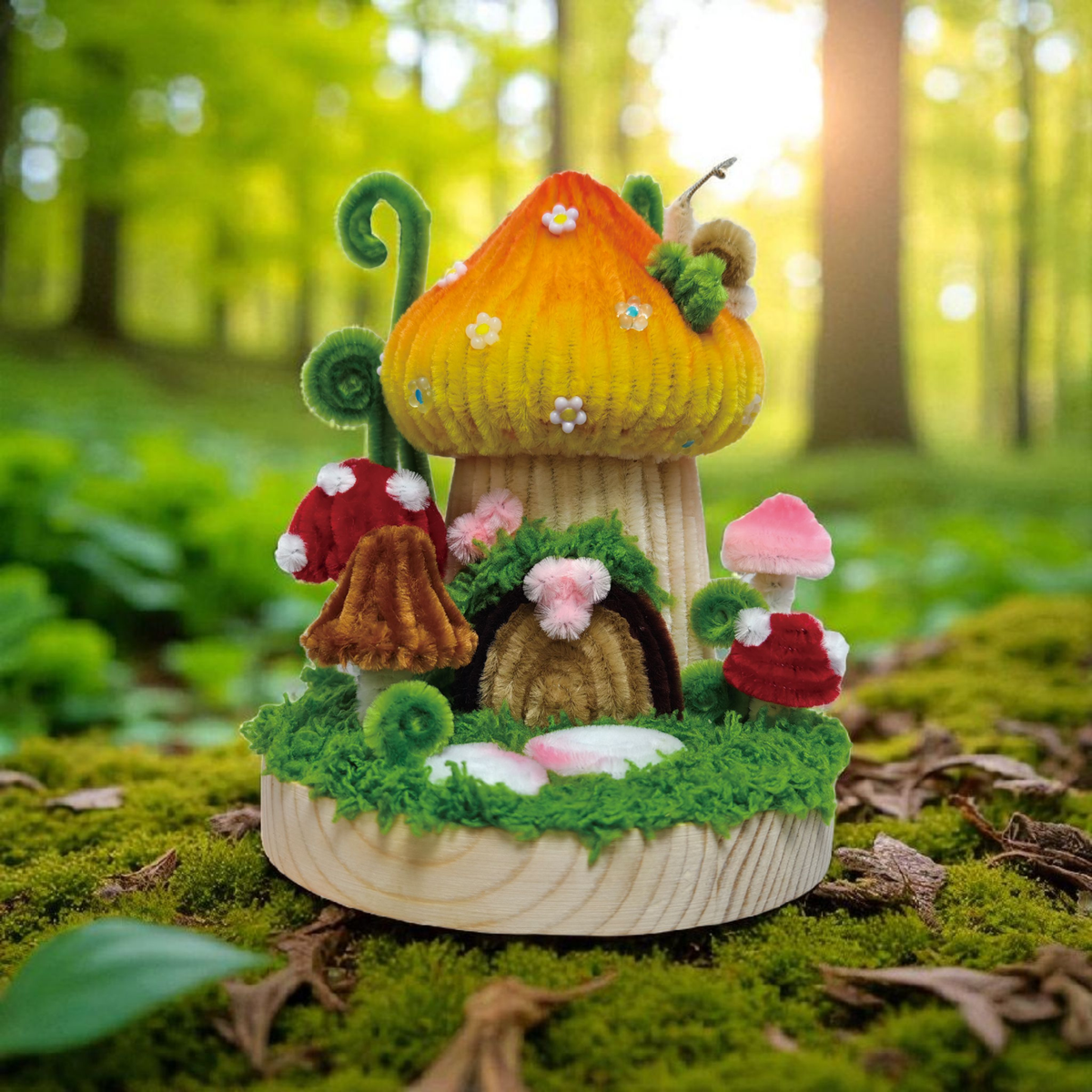 DIY Chenille Kit – Mushroom House