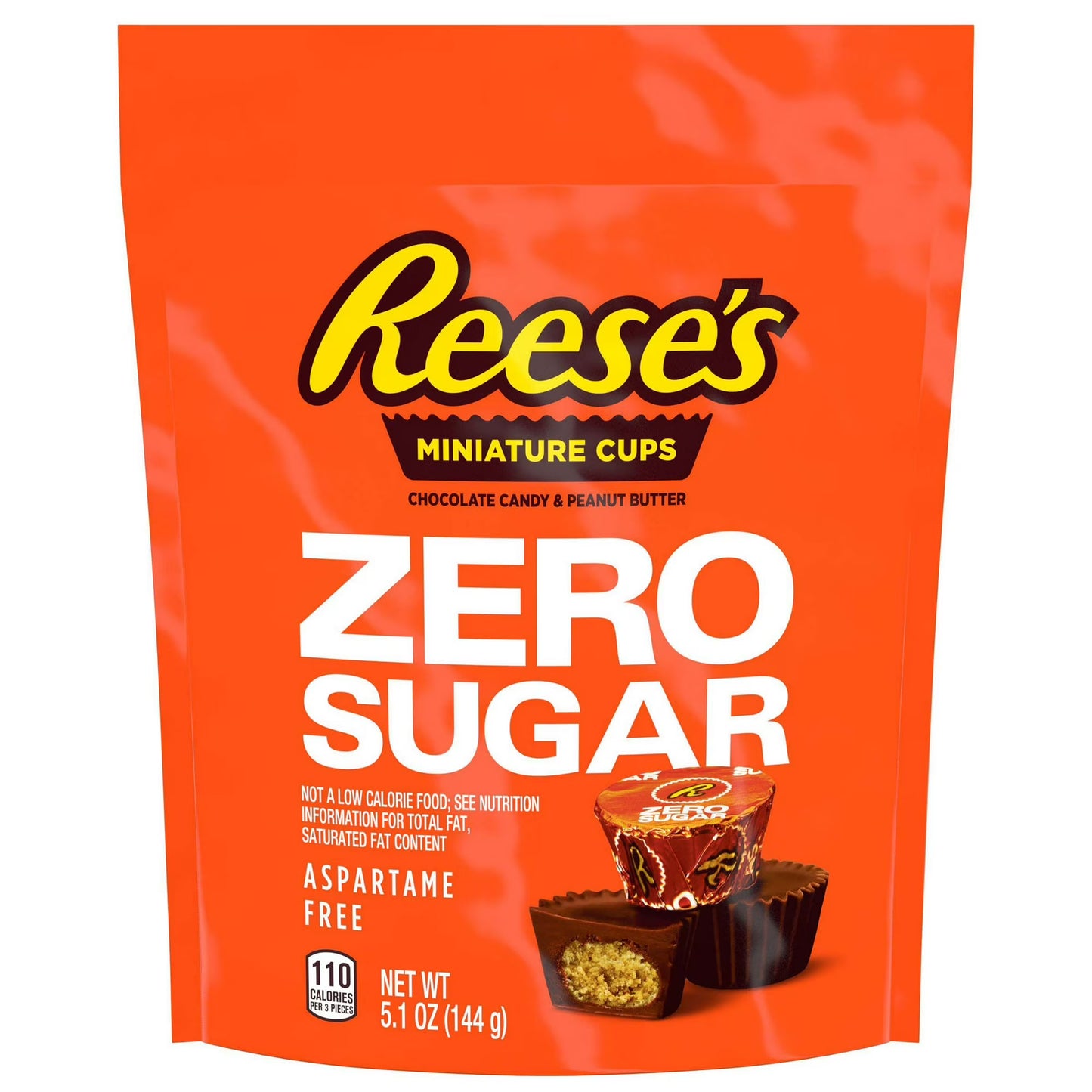Reese's Zero Sugar Chocolate Peanut Butter Cups- 5.1oz Bag