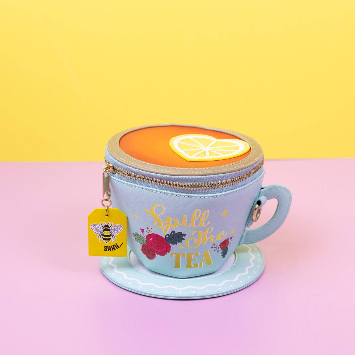 Lemon Tea Cup Crossbody