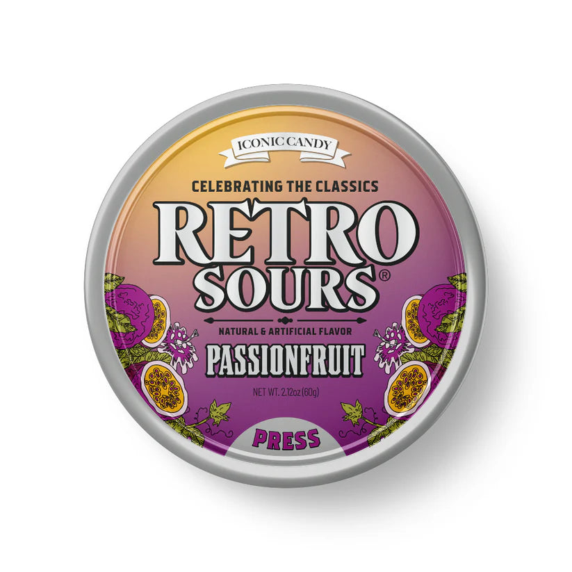 Retro Sours 60g Tin Passionfruit