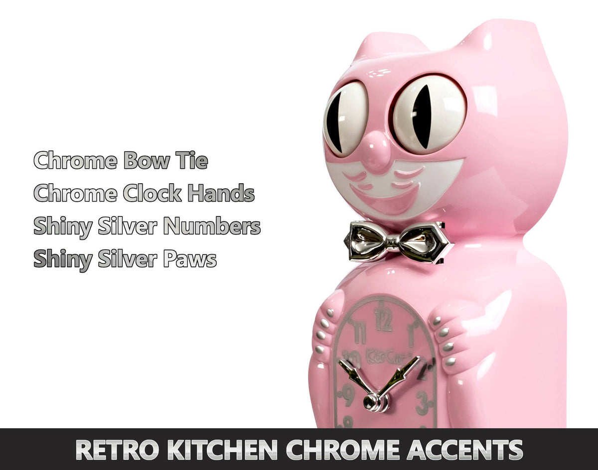 Retro Pink Kitchen Edition Kit-Cat Klock