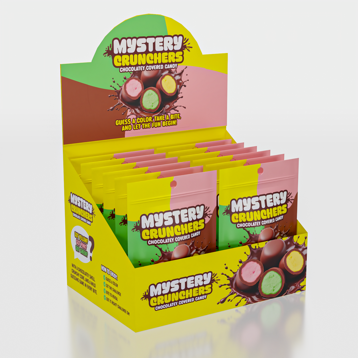 Mystery Crunchers Color Reveal Chocolate Bites 2 oz🇺🇸