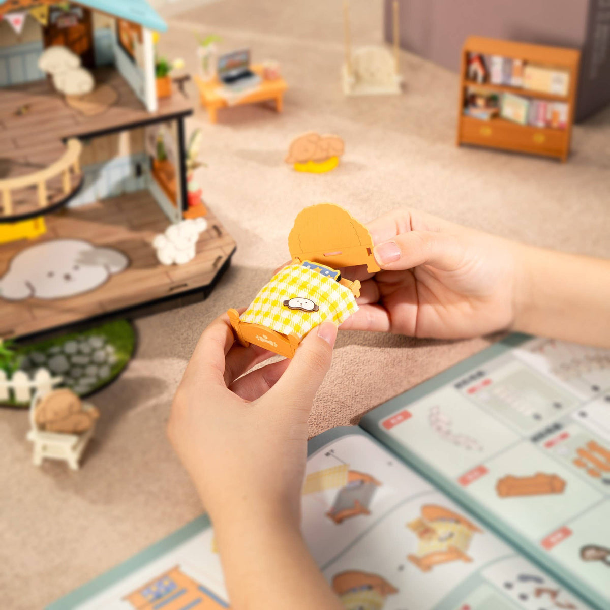 DIY Miniature House Kit: Puppy's Cozy Villa