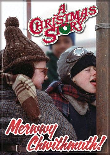 Christmas Story Mewwy Chwithmuth Magnet