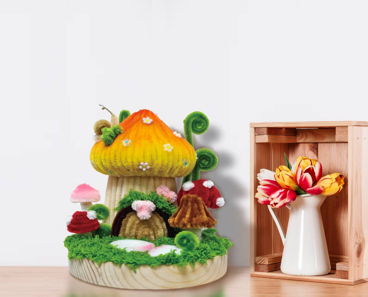 DIY Chenille Kit – Mushroom House