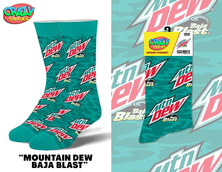Mountain Dew Baja Blast - Mens Crew Folded