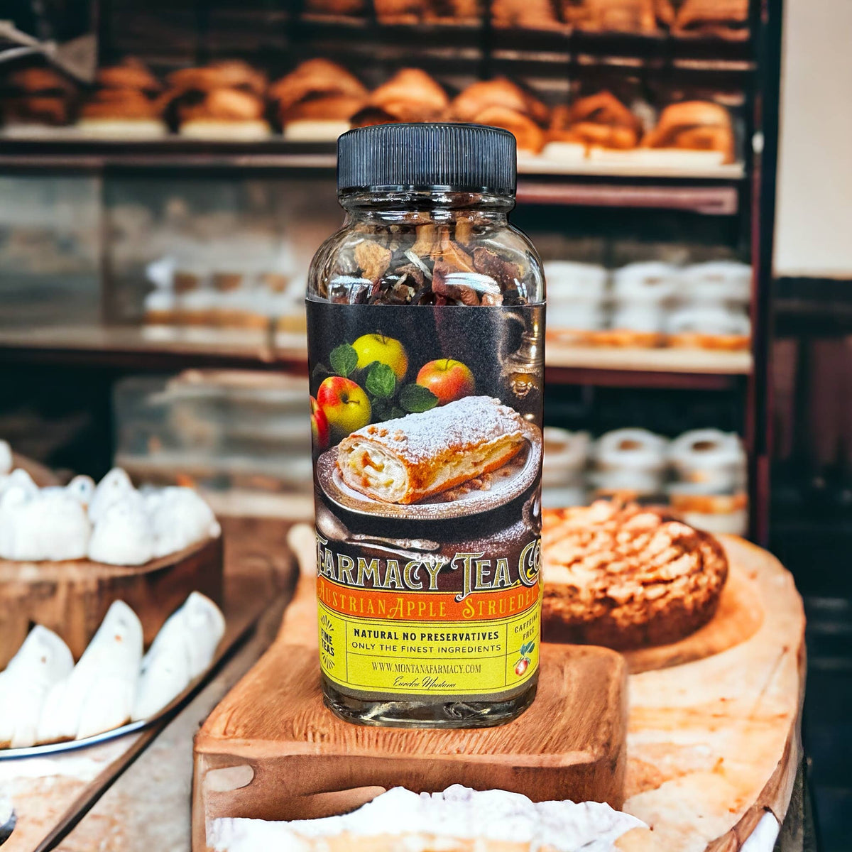 Austrian Pastry Shop Patisserie Almond Apple Strudel Tea