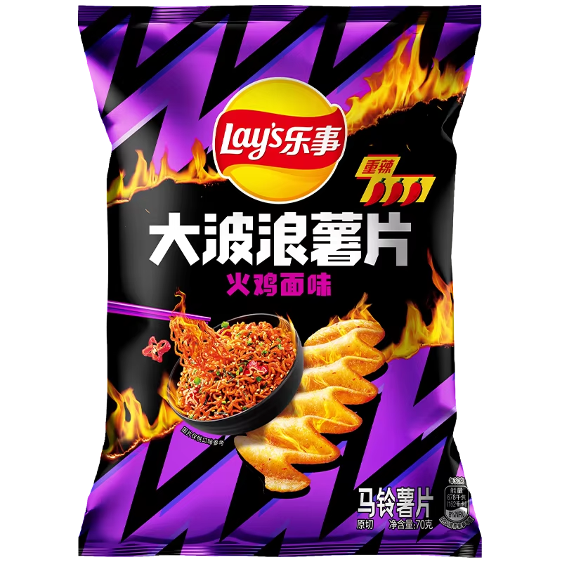 Lays Wavy Buldak Noodles Flavor 70g (2.47oz)- China