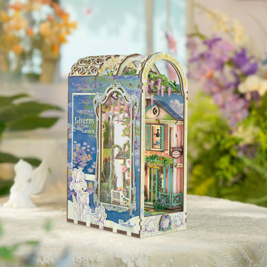 DIY Book Nook Kit: Giverny Garden w/ Dust Cover