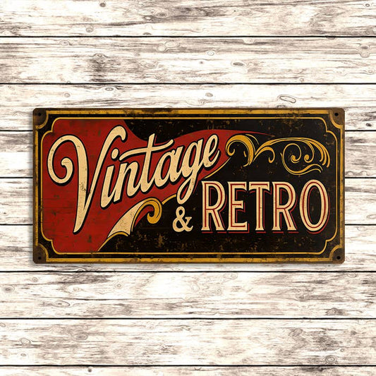 Vintage & Retro Metal Sign – Classic Nostalgic Wall Decor