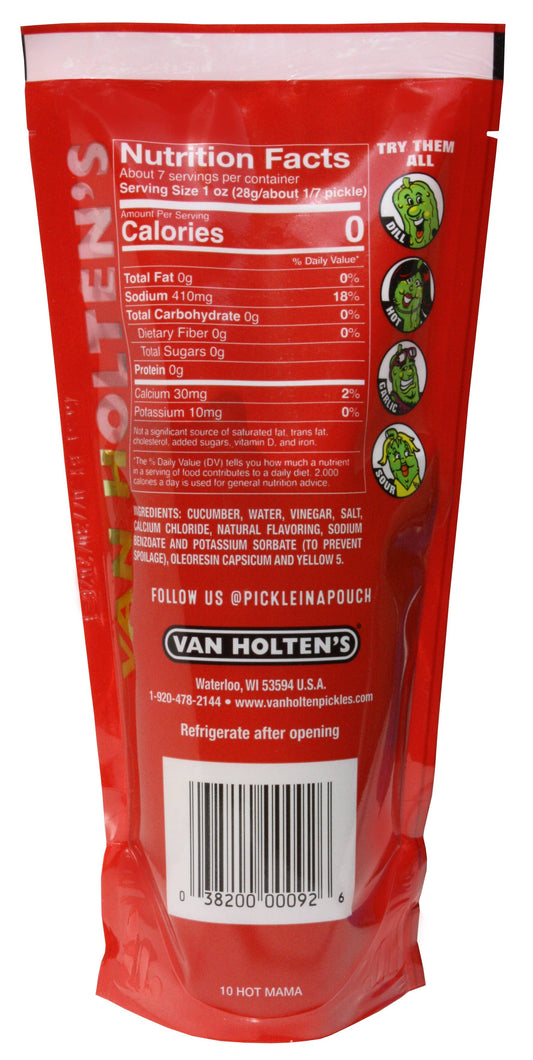 Van Holten's - Van Holten's Hot Mama Pickle-In-A-Pouch, 12ct Case