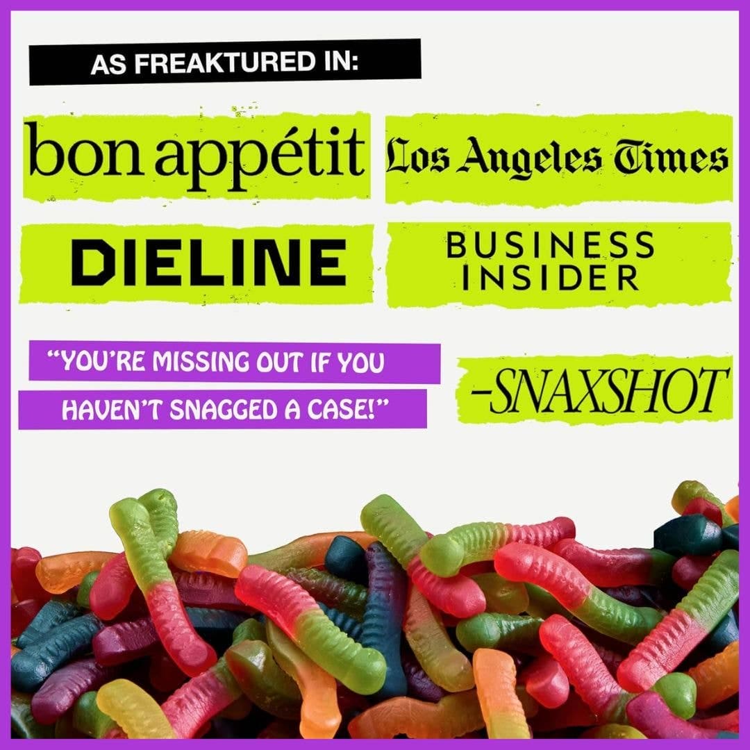 Rotten Original Gummy Worms Candy: GF, Prebiotics, Low Sugar