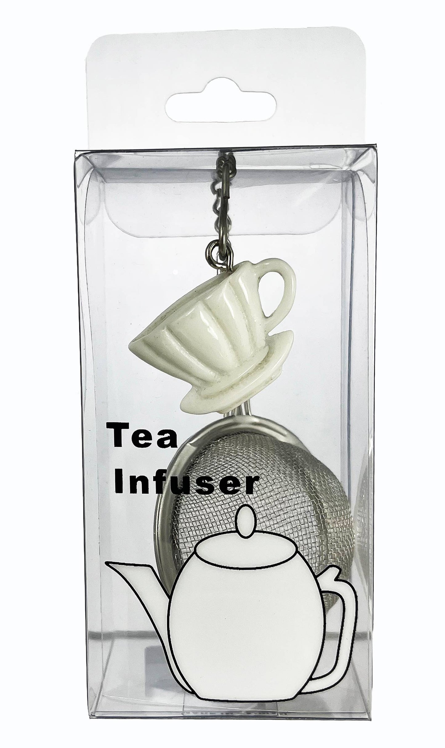White and Black Teacup Tea Infusers