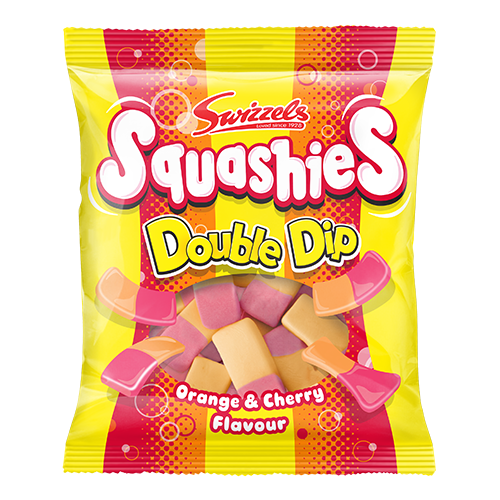 Swizzels Double Dip Squashies Orange /Cherry 160g