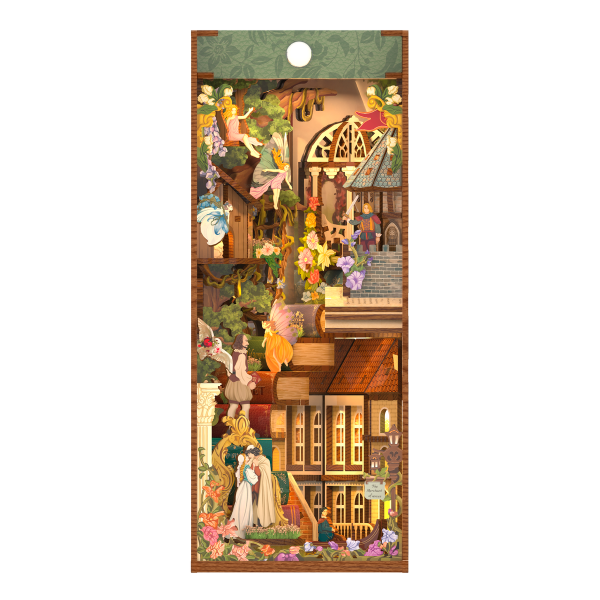 DIY Book Nook Kit: Shakespeare's Verse with Dust Cover