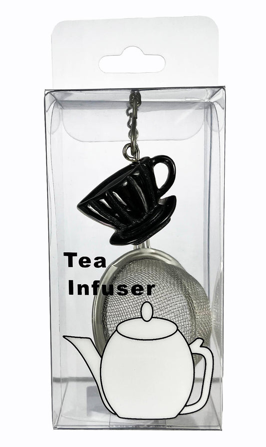 White and Black Teacup Tea Infusers