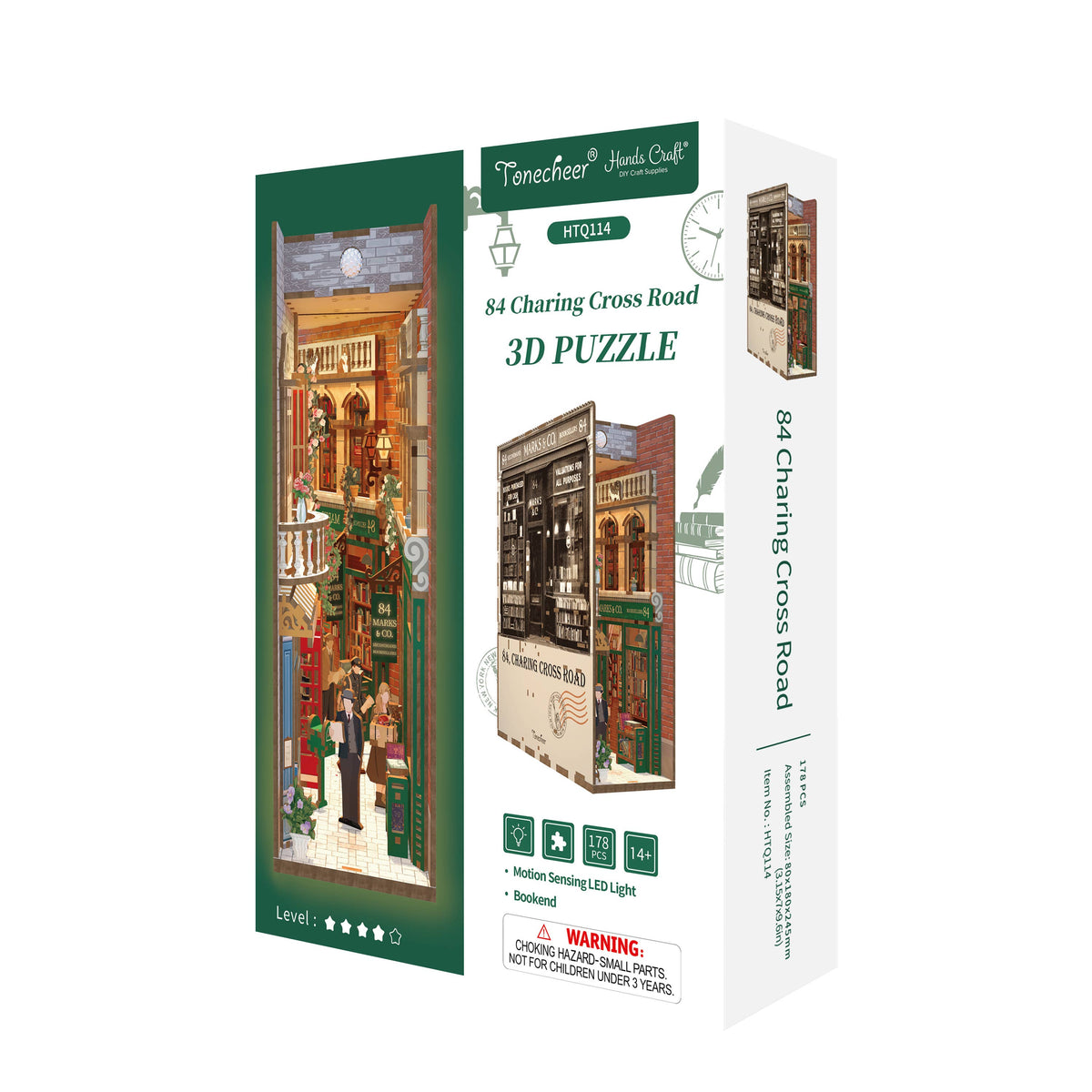 DIY Miniature House Book Nook Kit: 84 Charing Cross Road