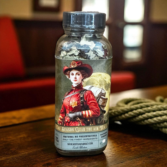Montana Farmacy - Fire Season too much Smoke Clear the Air Therapy Tea /Glass