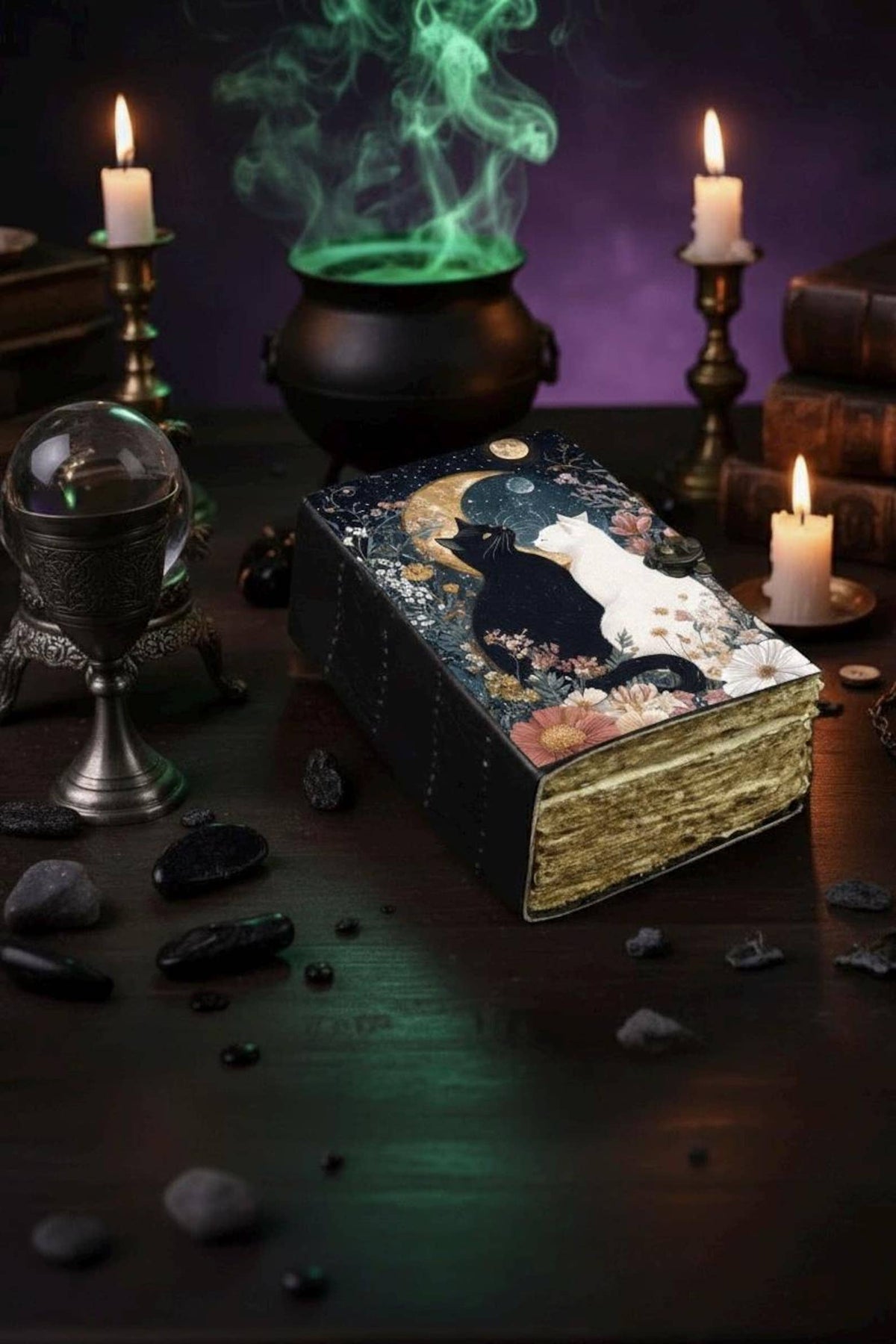 Cat Leather Handmade Journal