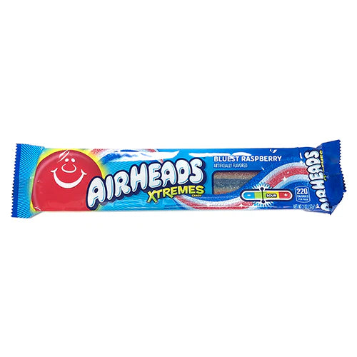 Airheads Xtreme Sour Belts Bluest Raspberry 2oz