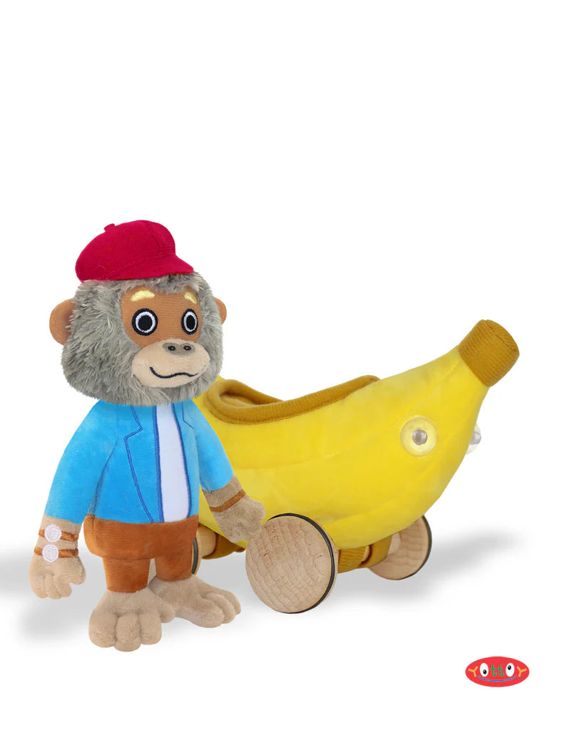 Bananas Gorilla with Bananamobile- Soft Toy