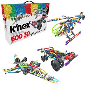 KNEX Wheels & Wings 500 Pc/ 30 Builds Model- Building Set