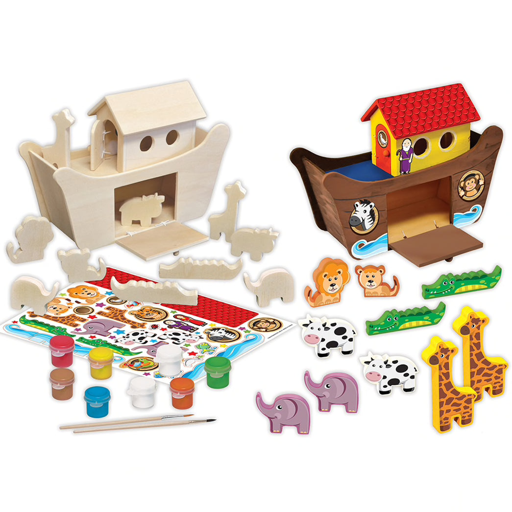 Noah's Ark Wood Paint Kit