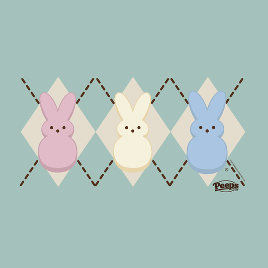 PEEPS® Seafoam Vintage Argyle Tee - PREORDER