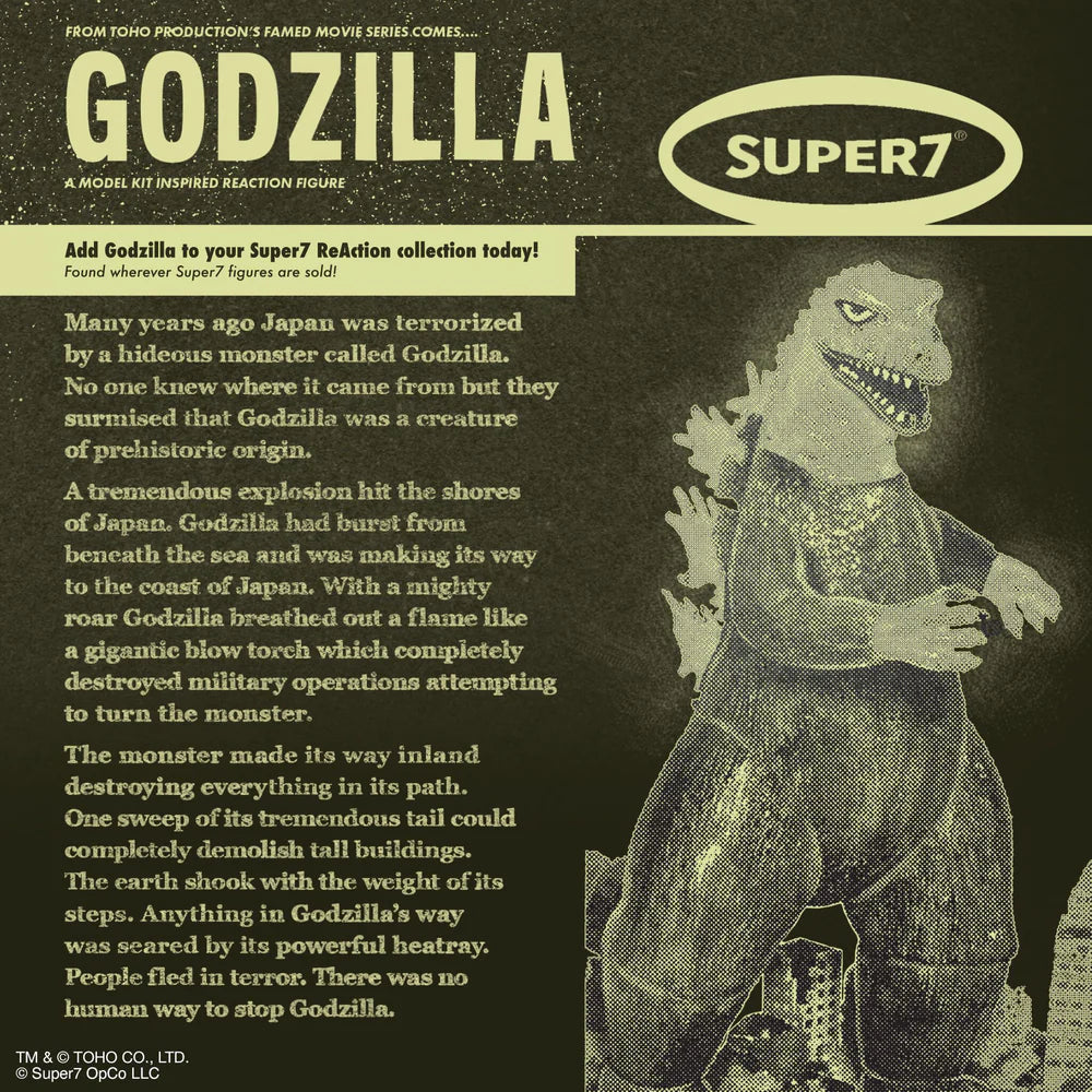 Toho Reaction Figures- Godzilla Model Kit (Glow)