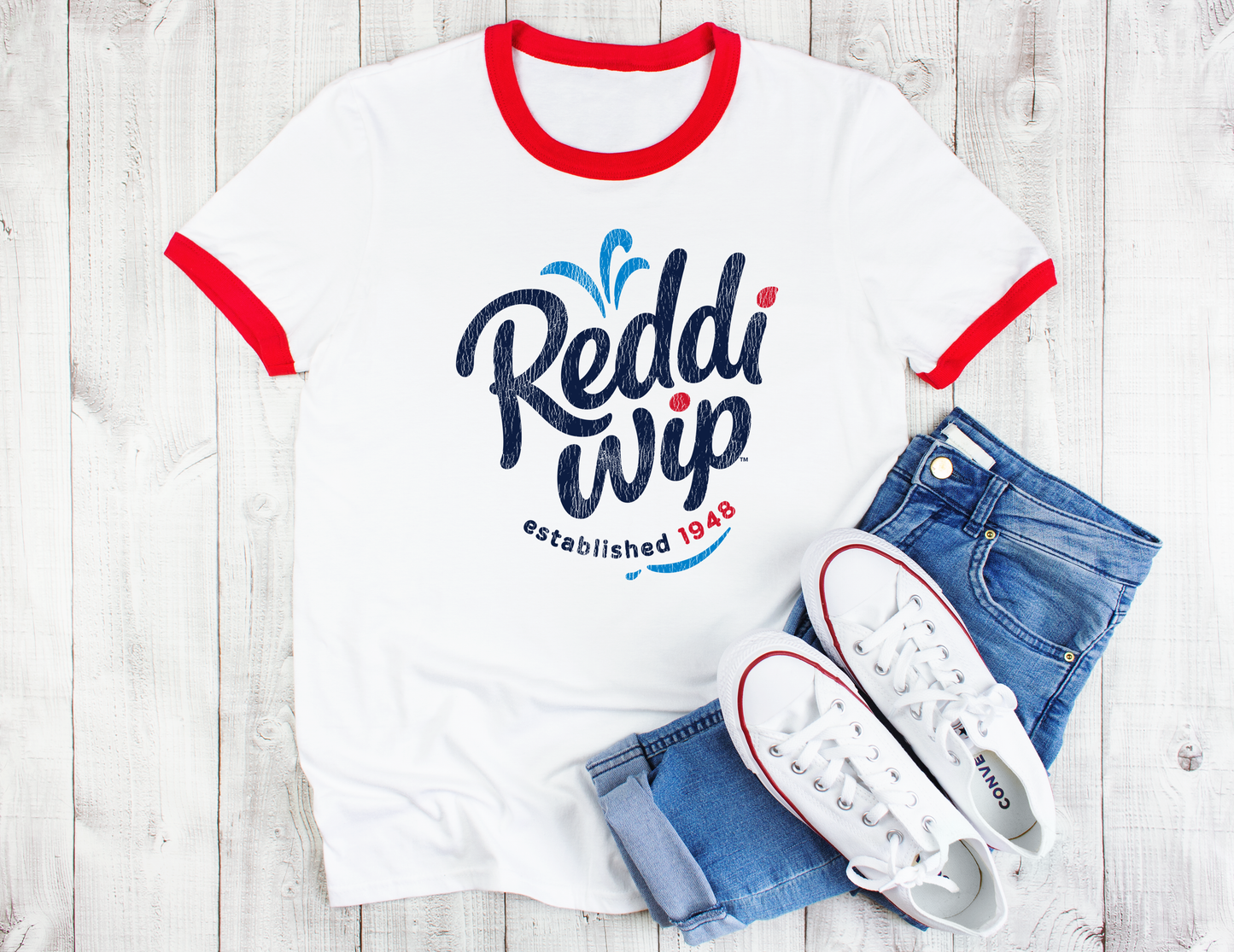 Vintage Reddi-wip Tee with Ringer Trim outfit design