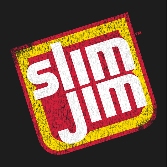 Vintage Slim Jim Tee – Classic Red and Yellow Logo