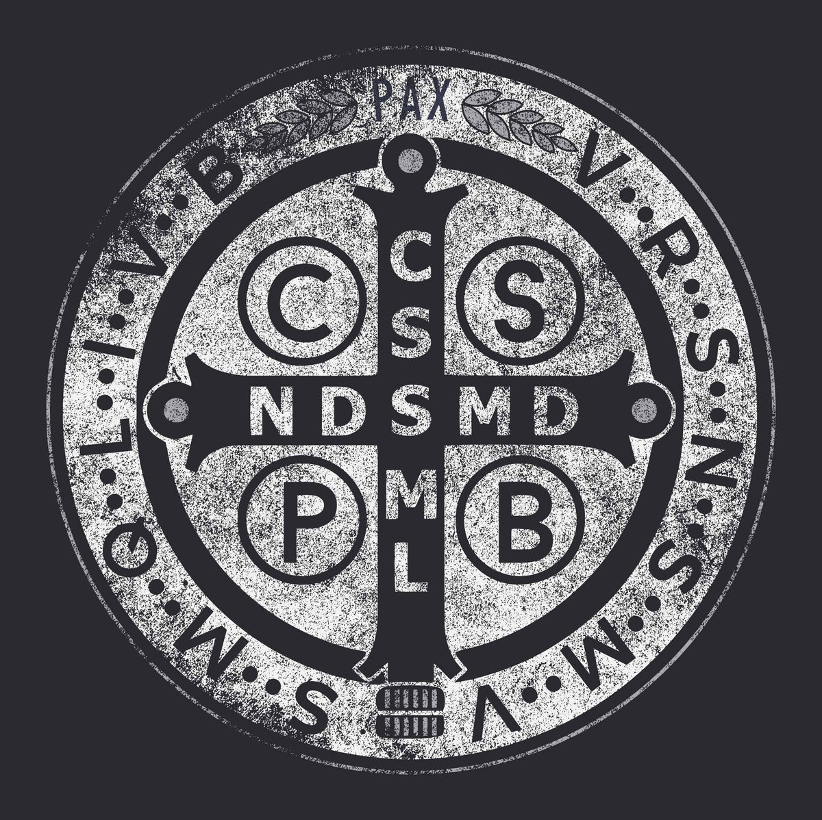 The Medal of Saint Benedict Unisex Shirt - Heather Black