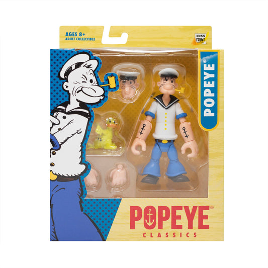 Boss Fight Studio: Action Figures and Collectibles - Popeye Classics Action Figure: Popeye 1st Appearance - white shirt