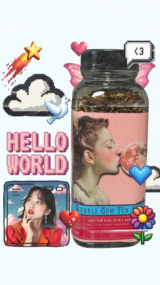 Montana Farmacy - Bubble Gum Fun K-pop the Moon Tea in glass Jar