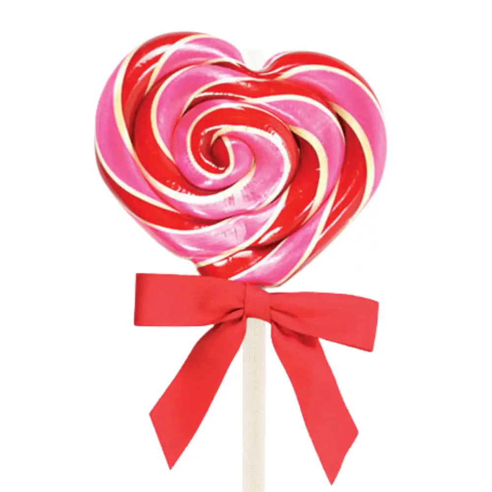 Handmade Heart-Shaped Lollipop - Wild Cherry - 2 oz