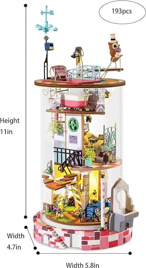 DIY Miniature House Kit: Bloomy House