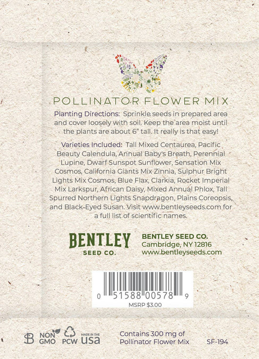 Help Pollinators Kraft Butterfly Pollinator Wildflower Mix