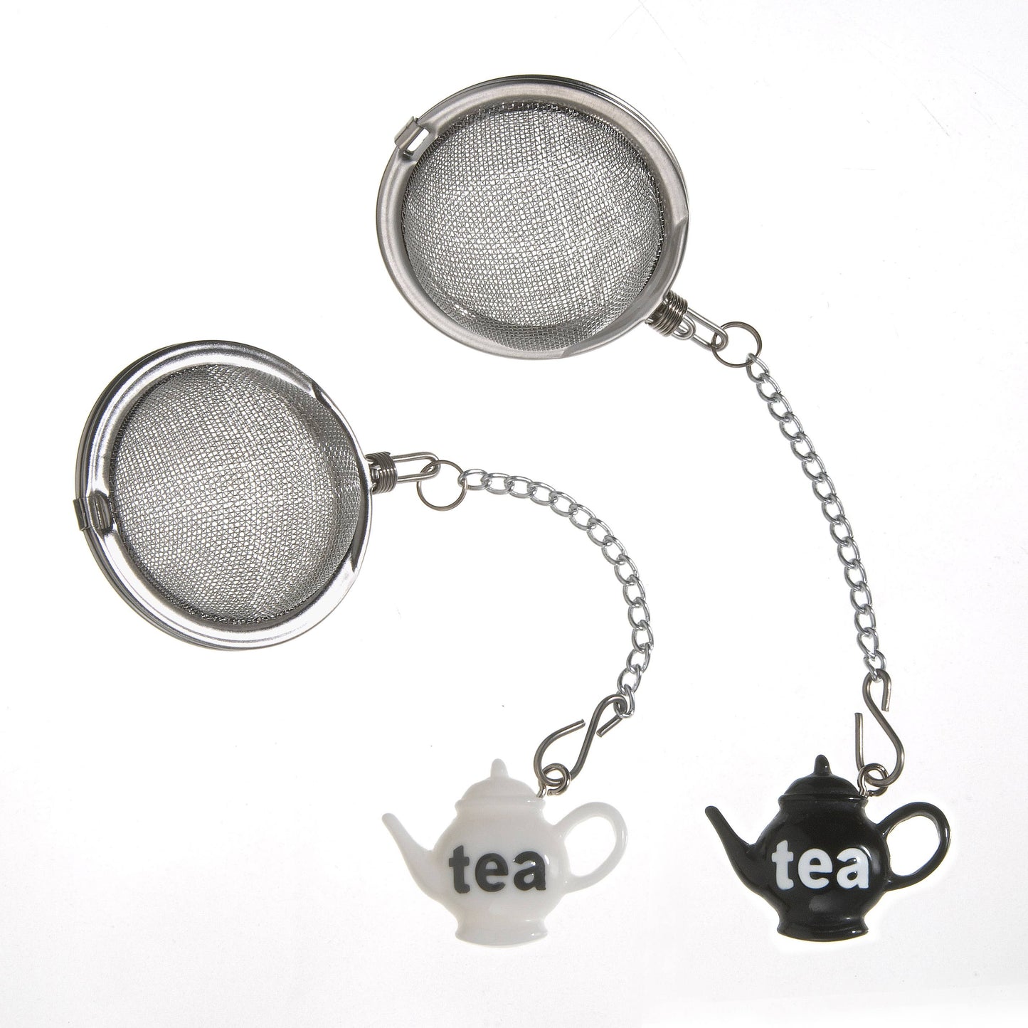 White and Black Teapots Tea Strainers/Infusers