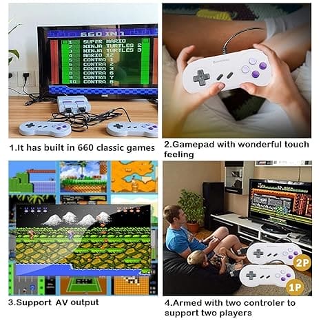 Mini Game Anniversary Edition Amusement System Inbuilt Classic Games 660 NES SNES