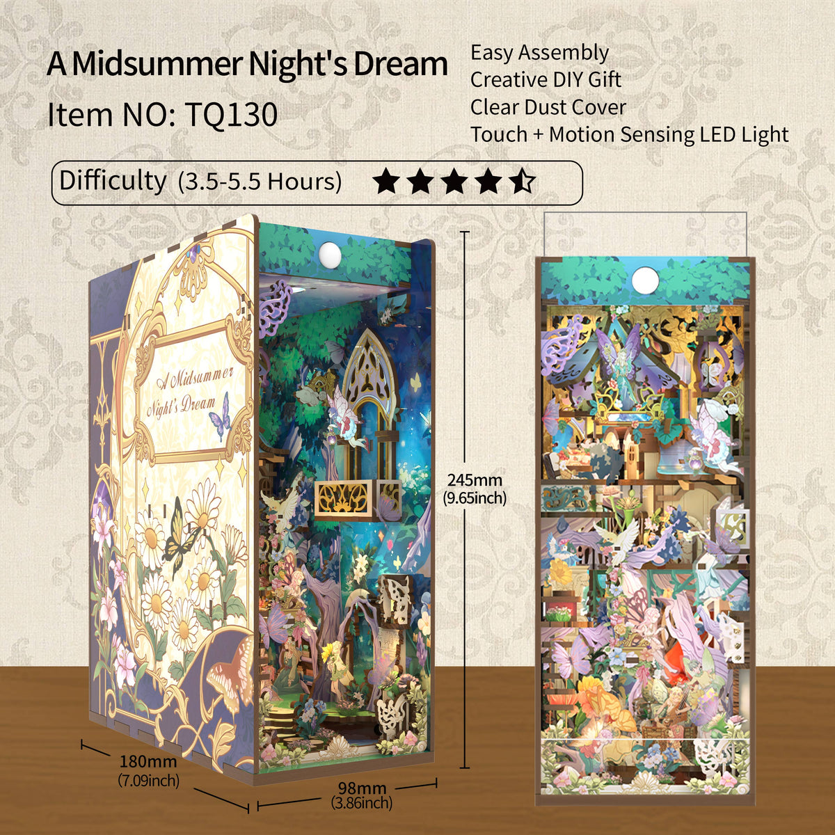 DIY Book Nook Kit: A Midsummer Night's Dream with Dust Cover