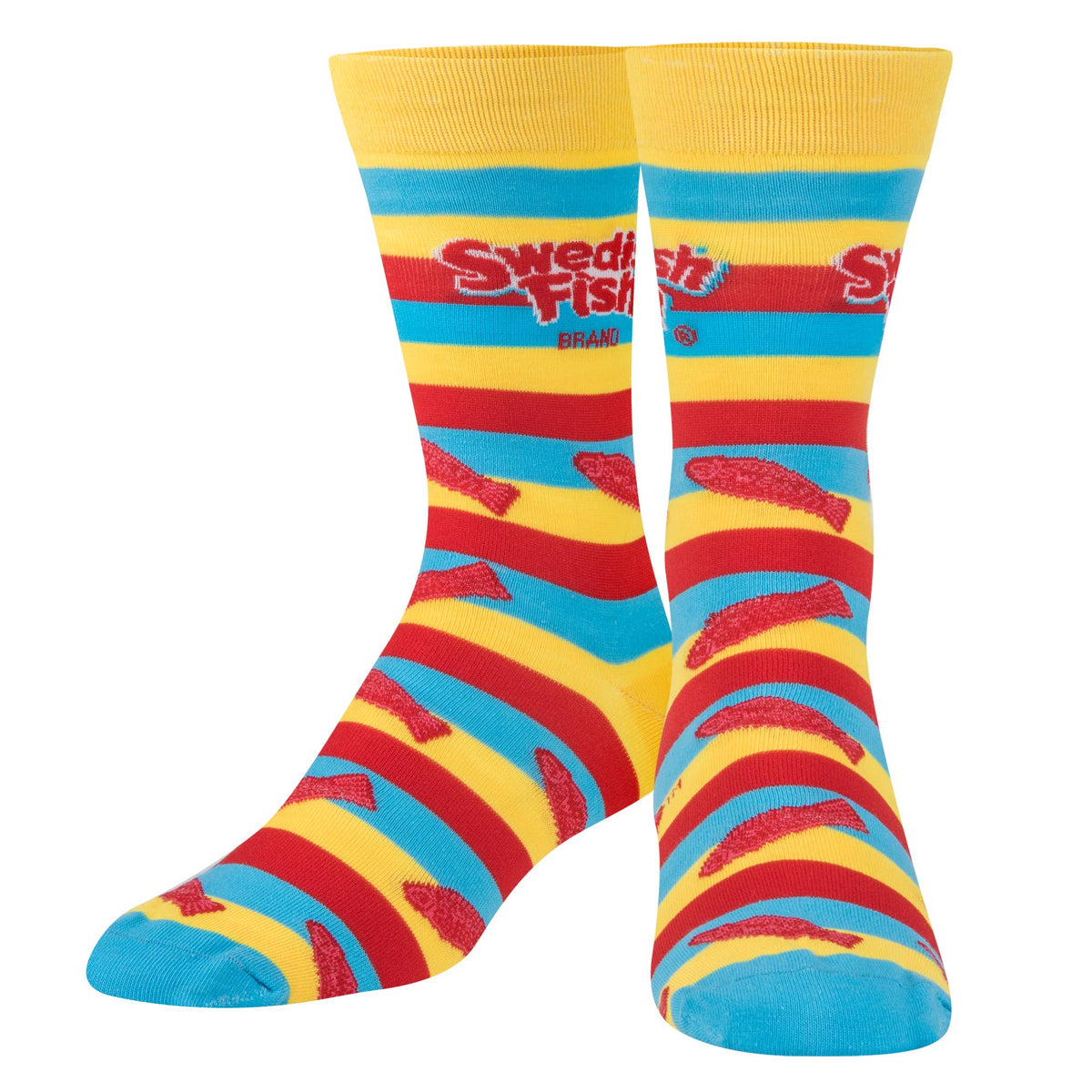 Crazy Socks - Mens Crew - Swedish FishStripes