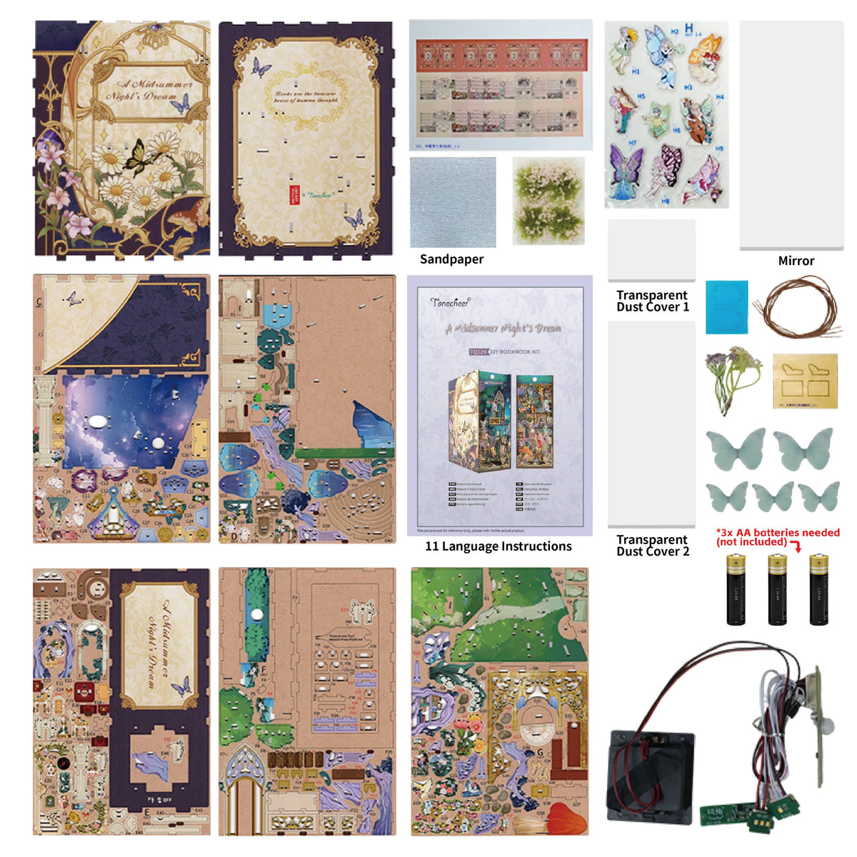 DIY Book Nook Kit: A Midsummer Night's Dream with Dust Cover