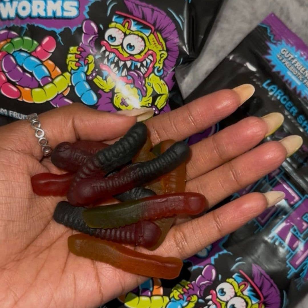 Rotten Original Gummy Worms Candy: GF, Prebiotics, Low Sugar